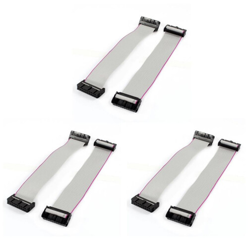 6 Pieces 2.54 mm Pitch 20 Pin F/F IDC Flat Ribbon Cable Connector