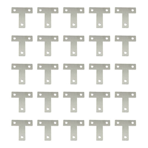 25 Pcs Angle Plate Corner Brace Flat T Shape Repair Bracket 40mm X 40mm