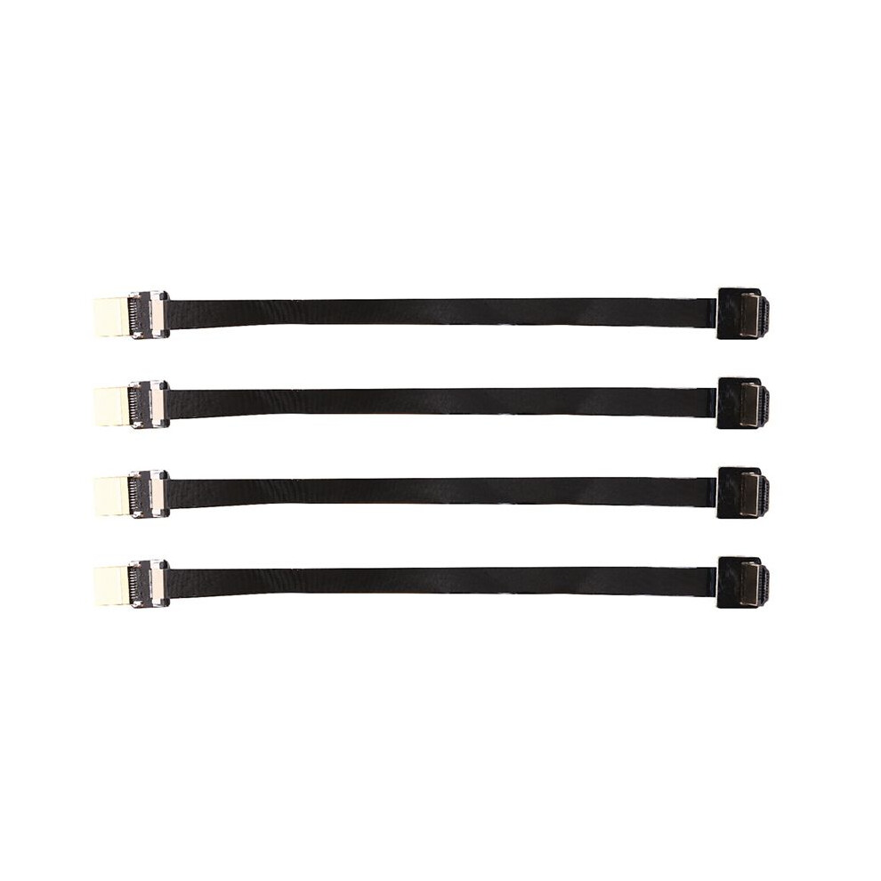 4X Fpv Male To Angled 90D Male Hdtv Fpc Flat Cable For Fpv Hdtv Multicopter Aerial Photograph 20Cm Red 6032856617969