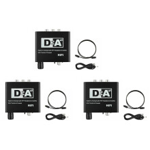 3X Toslink Coaxial ÓPtico Digital de 192 KHz una AnalóGico RCA 3.5Mm Convertidor de Audio de Alta Fidelidad con Spdif