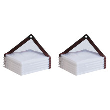 2X Tarp Impermeabile - Teloni Trasparenti Resistenti, Copertura Trasparente per Esterni 2x3 Metri