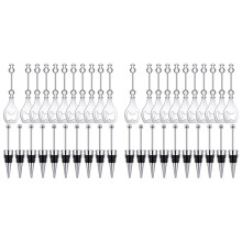 Beadable Wine Stoppers Beadable Beer Opener Set 20 Decorative Beaded Wine Bottle Stopper 20 Alloy Reusable Bottle Opener