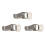 3X Silver Tone Metal Toggle Draw  Straight Loop Catch 1.6 Inch 1