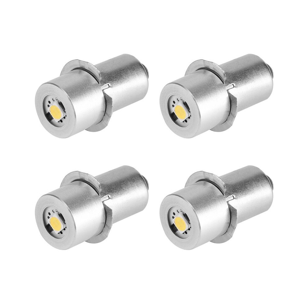 4X 1W P13.5s Led Flashlight Bulb, 100-110Lm 2700-7000K Replacement Bulb Torch Lamp Emergency Work Light(3V) 6033460404860