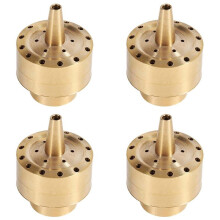 4X Brunnen Düsen Köpfe, Messing Säule Multi Direction Jet Pond Brunnen Wasser Sprüh Strahl Sprinkler Kopf Garten (3/4 Zoll)