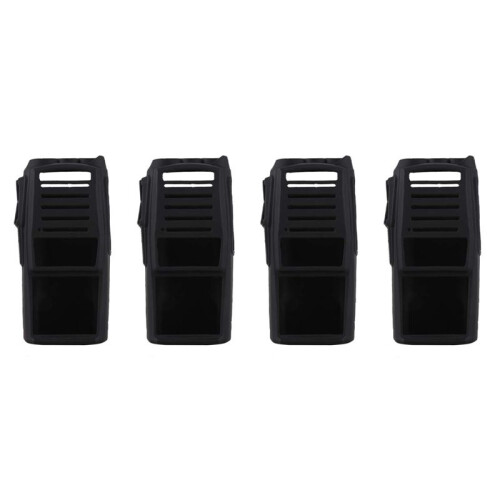 4X Handheld Radio Silicone Cover Protect Case for  Uv-82 Black