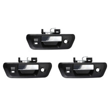 3X Car Rear Tailgate Handle Durable Rear Door Handle with Camera-Key Hole, for Navara NP300 2014-2018+