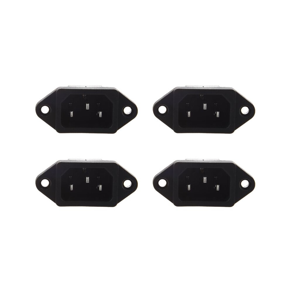 Photos - Other Electrical Equipment 4X IEC 320 C14 Male Plug 3 Pins PCB Panel Power Inlet Socket Connector