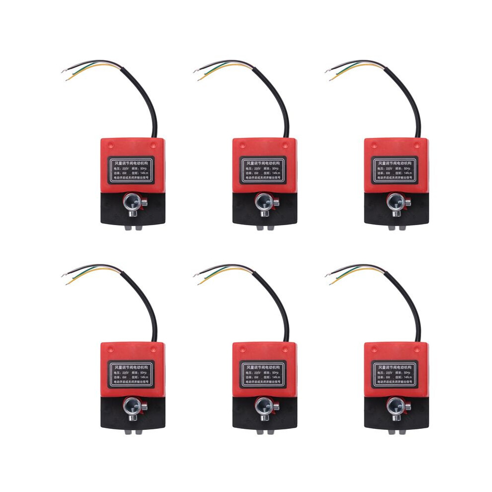 6X Air Damping Valve Ac220v Electric Duct Electric Damper Actuator For Ventilation Valves With Signal Feedback 4711140861937