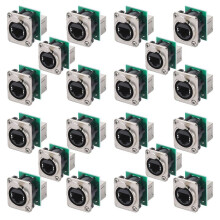 20x Ethercon Rj45-Chassis-Buchse, D-N8FDP RJ45 Feed/Pass-Panel-Montagebuchse, D-Serie Cat5 RJ45 Vertikaler Panel-Montagestecker