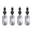 4X  USB Wired Mouse Retractable Cable Tiny Small Mouse 1600 DPI Optical Compact Travel Mice (Silver) 1