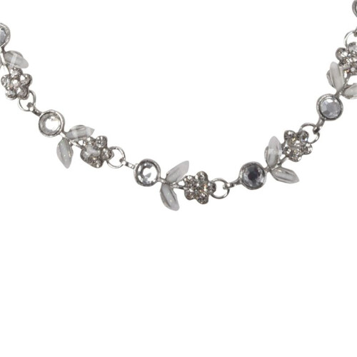 2X Silver - Fiori Donne Eleganti per Strass Fascia Elastica Capelli 1
