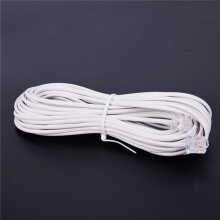 4 Stuks 10M RJ11 Telefoonconnector Verlengkabel Wit