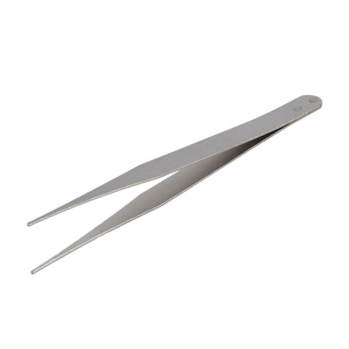 4X Pointe Fine Ton Argent Pincettes Droite Pointu 2