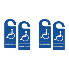 Cartello di Parcheggio per Disabili, 3,5x8,5 Pollici, Cartello di Sicurezza per Permesso Parcheggio per Disabili, 4 Pezzi, Contrassegno di Parcheggio