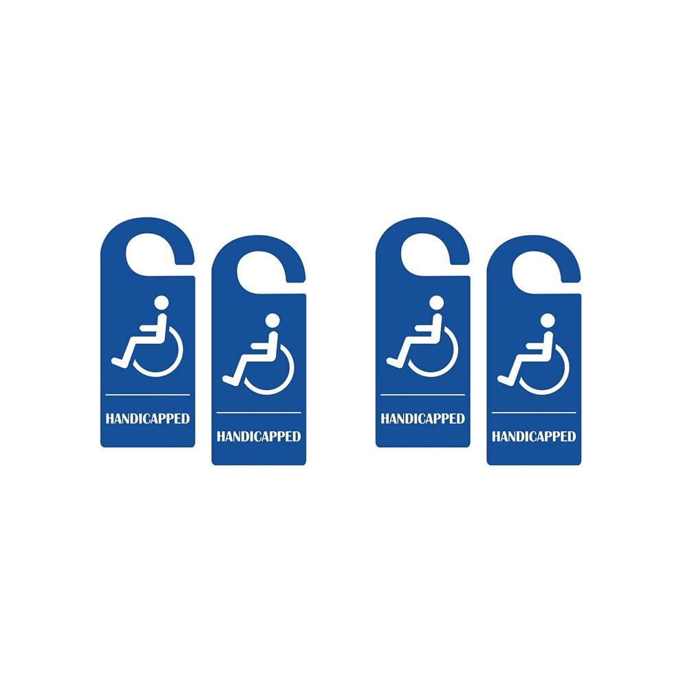 Handicap Parking Sign 3.5 X 8.5 Inch Hanger Handicap Parking Permit Safety Sign 4Pcs Wheelchair Reserved Parking Tag 4712966187980
