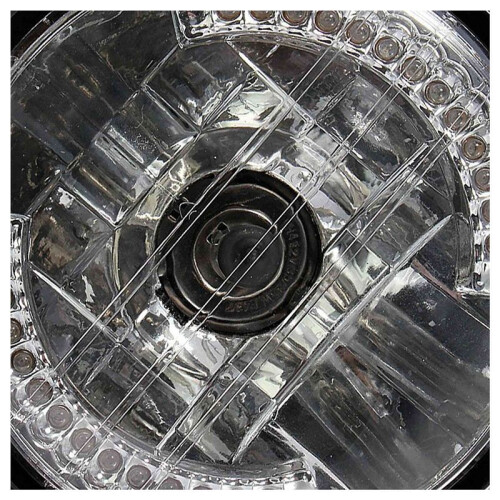 2pcs 7 Inch Motorcycle Round Headlight Halogen H4 Light Lamp for BOBBER 2