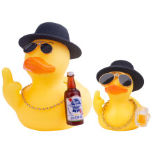 2Pcs Yellow Rubber Duck Car Ornament Set, Funny Dashboard Decoration with Squeaky Design and Accessories