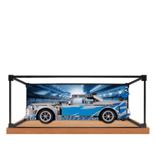 Acrylic Display Case for  42110 Racing Car Set, Dustproof Clear Showcase with 360 Viewing and Easy Assembly