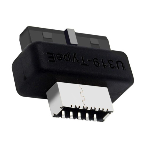 2X USB Front Panel Adapter USB3.0 19PIN/20Pin to Type-E Female Adapter Internal Vertical Connector 1