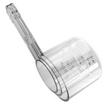 Multiple Size Baits Mixing Cup With Handle-Transparent color