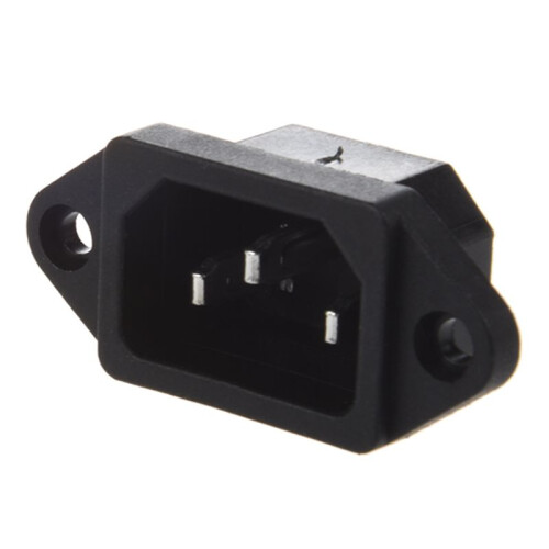 4X IEC 320 C14 Male Plug 3 Pins PCB Panel Power Inlet Socket Connector 2