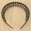5X Cerchietto in Plastica Dentato Nero per Donna 3
