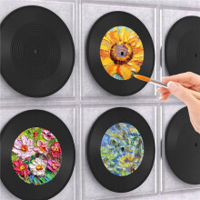 12PCS 12 Inch Blank Vinyl Records, Fake Record Vintage Decoration, Faux Blank Vinyl Records for Wall Aesthetic