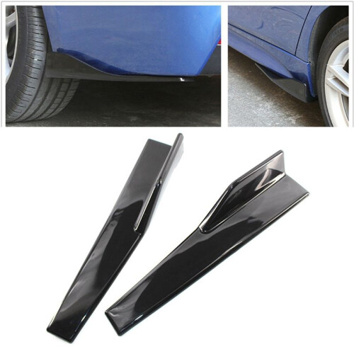 2X Side Skirts Fits Universal Vehicles Black 450mm Exterior Side Bottom  Extensions Splitter Lip Car Diffusers 2