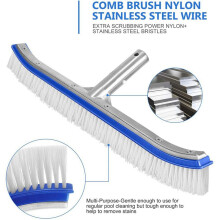 4X Pool Brush, Swimming Pool Wall & Tile Brush 18 Inch Swimming Pool Cleaning Pole Brush Replacement Brush,
