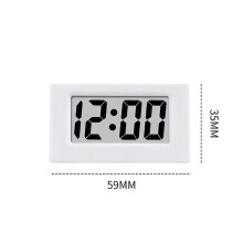 2X -Uhr, Dreieckig, LED-Bildschirm, Elektronischer Digitaler Alarmbildschirm, Tischuhr für Zuhause, Büro, Tisch, Schlafzimmer, Dekoration, Weiß