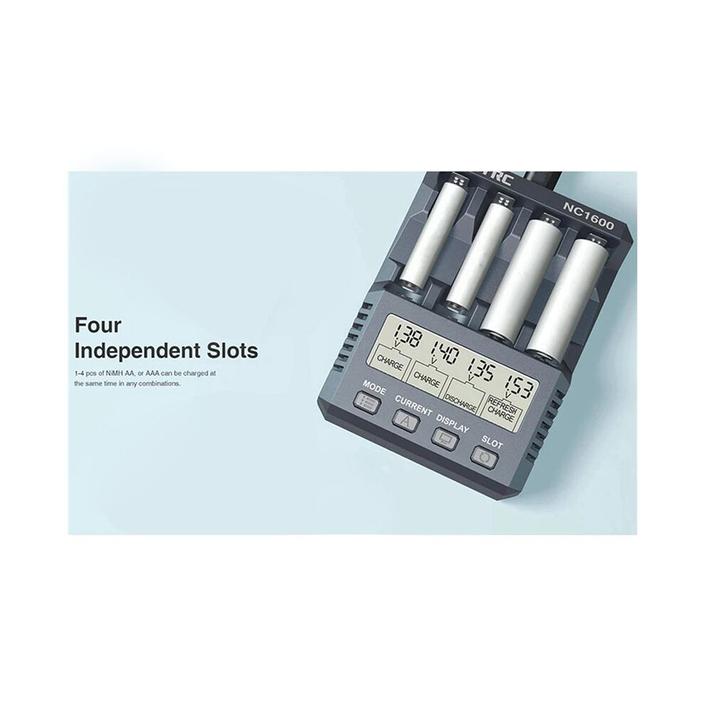 4X Skyrc Nc1600 Battery Charger Aa/Aaa Nimh Nicr Battery Charger With Analyzer Portable Utility Charger 6031753836008