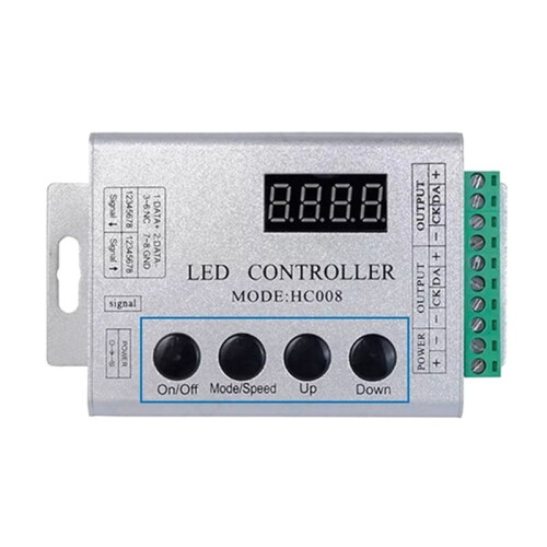 3X HC008 Programmable LED Controller 133 Effect Mode RF Control 2048 LED Pixel for WS2811 WS2812 RGB LED Strip 2