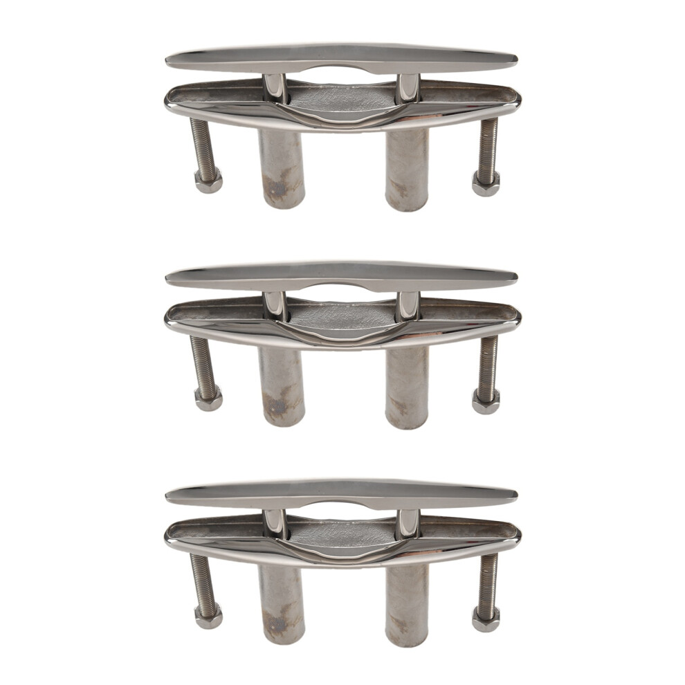 3Pc Marine 316 Stainless Steel Boat Pull Flush Mount Lift Cleat Bolts Yacht Boats Accessories 6 Inch 4713007682334