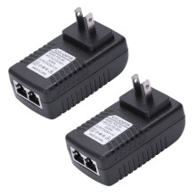 2X Power Supply Ethernet POE Injector Adapter for IP Phone Gateway IP Camera(24V/1A US Plug)