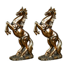 2X Art Sculpture, European-Style Flying Horse Decoration, Housewarming Opening Gifts Copper