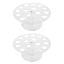 2X 16 Soporte Cono de Helado de Acrílico / Sushi Soporte de Rollo de Mano Transparente
