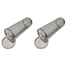 2X Bbq Wędzona Siatka Cylinder do Grilla Ze Stali Nierdzewnej Ruszt do Ogniska Wiadro do Grilla Camping Piknik 20cm