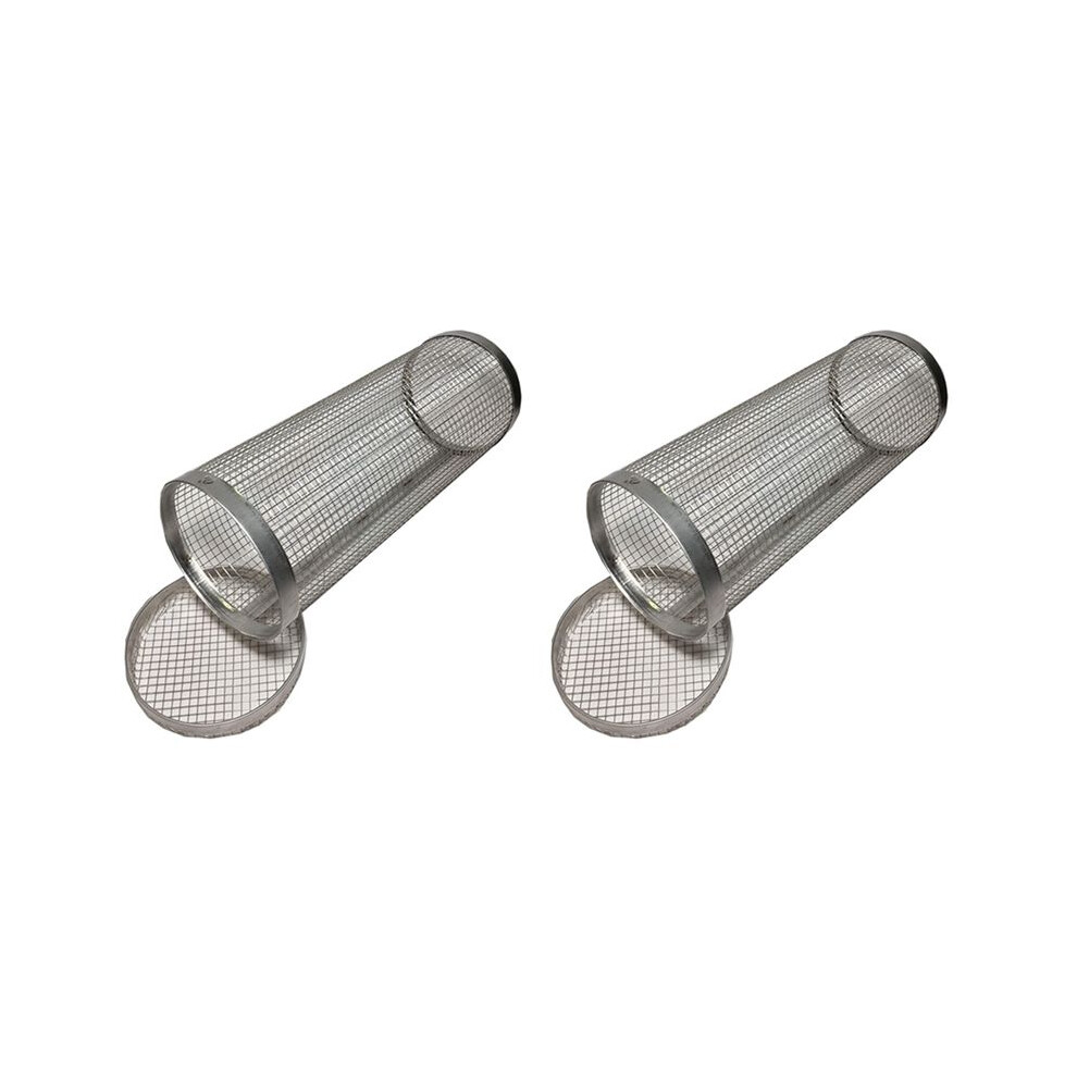 2X Bbq Smoked Net Barbecue Cylinder Stainless Steel Barbecue Grate Campfire Barbecue Bucket Camping Picnic 20Cm 6032266500400