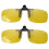 2X Rectangle Clear Yellow Lens Rimless Clip  Night Vision Driving Glasses 1