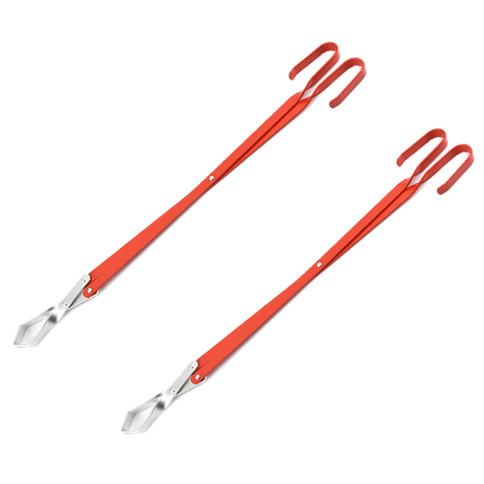 2X Bbq Charcoal Tong Barbecue Carbon Clamp Aluminum Plier Grilled Food Clip Portable Tongs Barbecue Accessories 50.8Cm 4713390978915