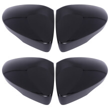 2 Pair Glossy Black Car Rearview Mirror Covers Side Wing Mirror Caps for Octavia Mk3 A7 5E 2014-2019 for T-ROC