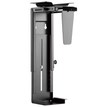 Under Desk CPU Mount Adjustable PC Holder with 360 Rotation, SpaceSaving Mobile Tower Stand