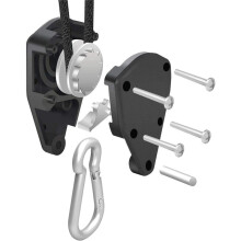 24 Sztuk Regulowana 1/8 Cal Smycz WisząCa do Namiotu Wentylator LED Rosną Lampa Roślinna Liny Wieszak z Grzechotką Koło Pasowe Podnoszenie Hak