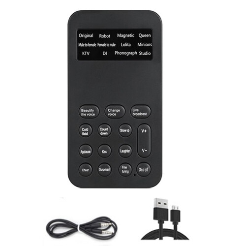 S9 Voice Changer 12 Voice Changing Modulator with Adjustable Voice Functions Phone Computer Sound Card Mic Tool 1