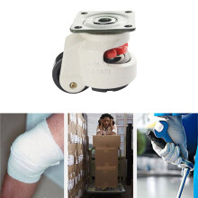 5X Rubber Foot 40F Foot Level Adjustment Equipment Cart Caster 60Kg Load Capacity Furniture Leveling Roller