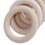 60X Natural Wooden Rings, Diameter 50mm 8