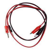 10 Stueck 1m Bananenstecker zu Krokodilklemmen Probe Testkabel - Rot & Schwarz