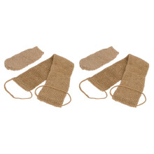 2X Peeling mit Rücken- und Körper Wäscher mit Peeling Luffa Pad Zum Duschen, Luffa Riemen Rücken Schwamm für Bad Spa Sauber