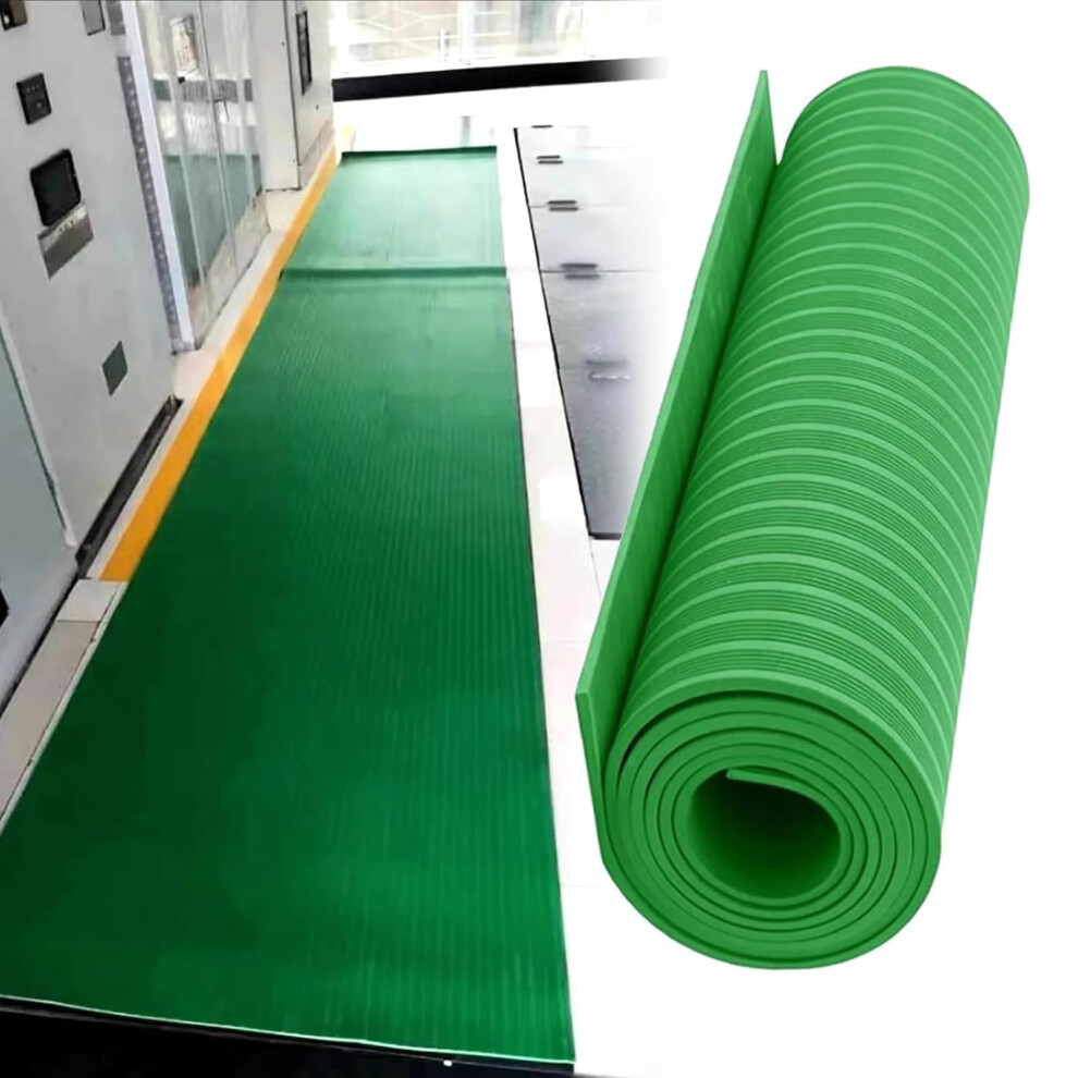 Electrical Insulating Mat Voltage Rubber Mat Nonslip Waterproof Switchboard Floor 7.3Mx3mm Green 9092120886795